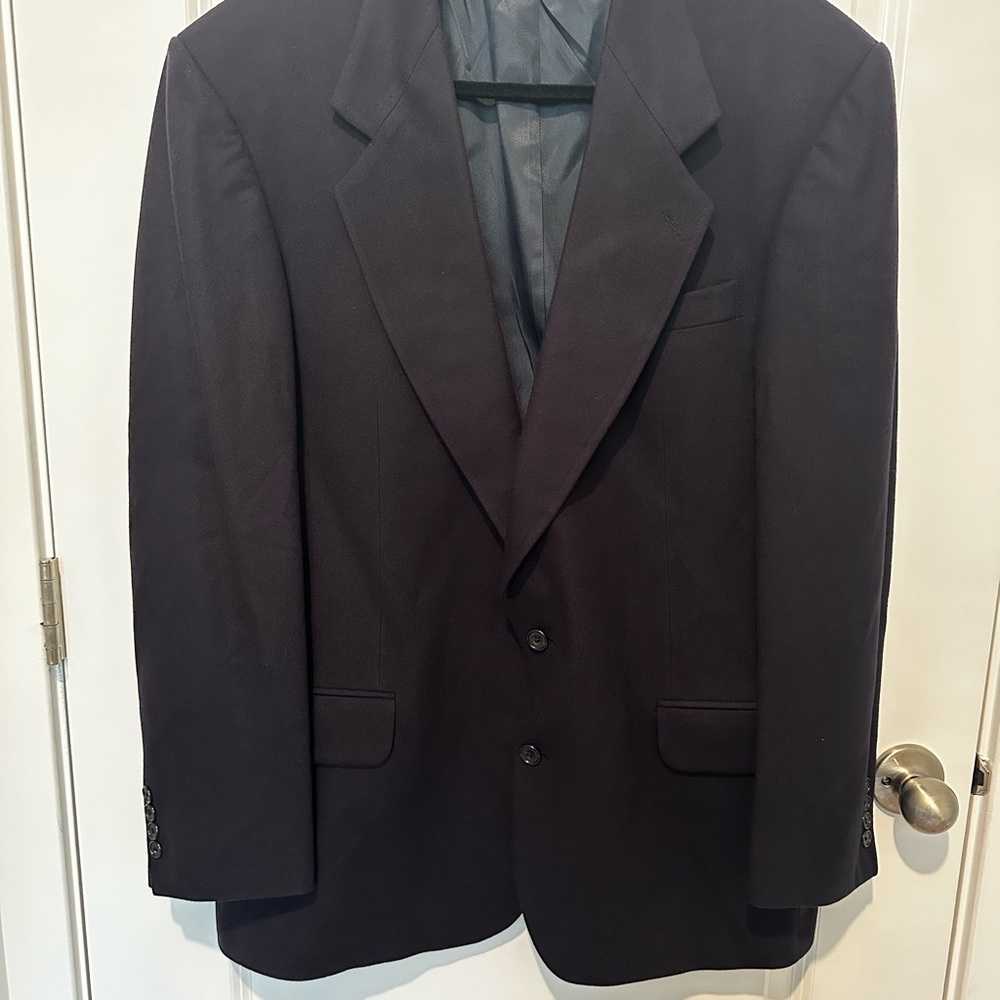 Oscar de la Renta Men’s Wool Sport Coat in Deep Navy